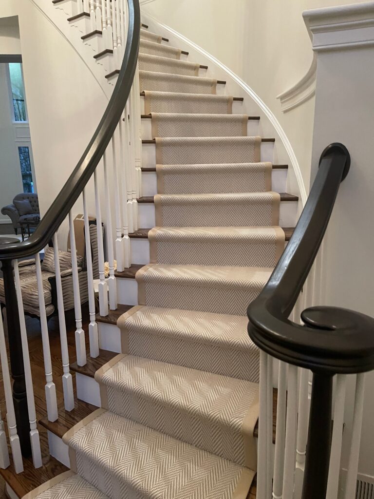 staircase with carpet floorsbay